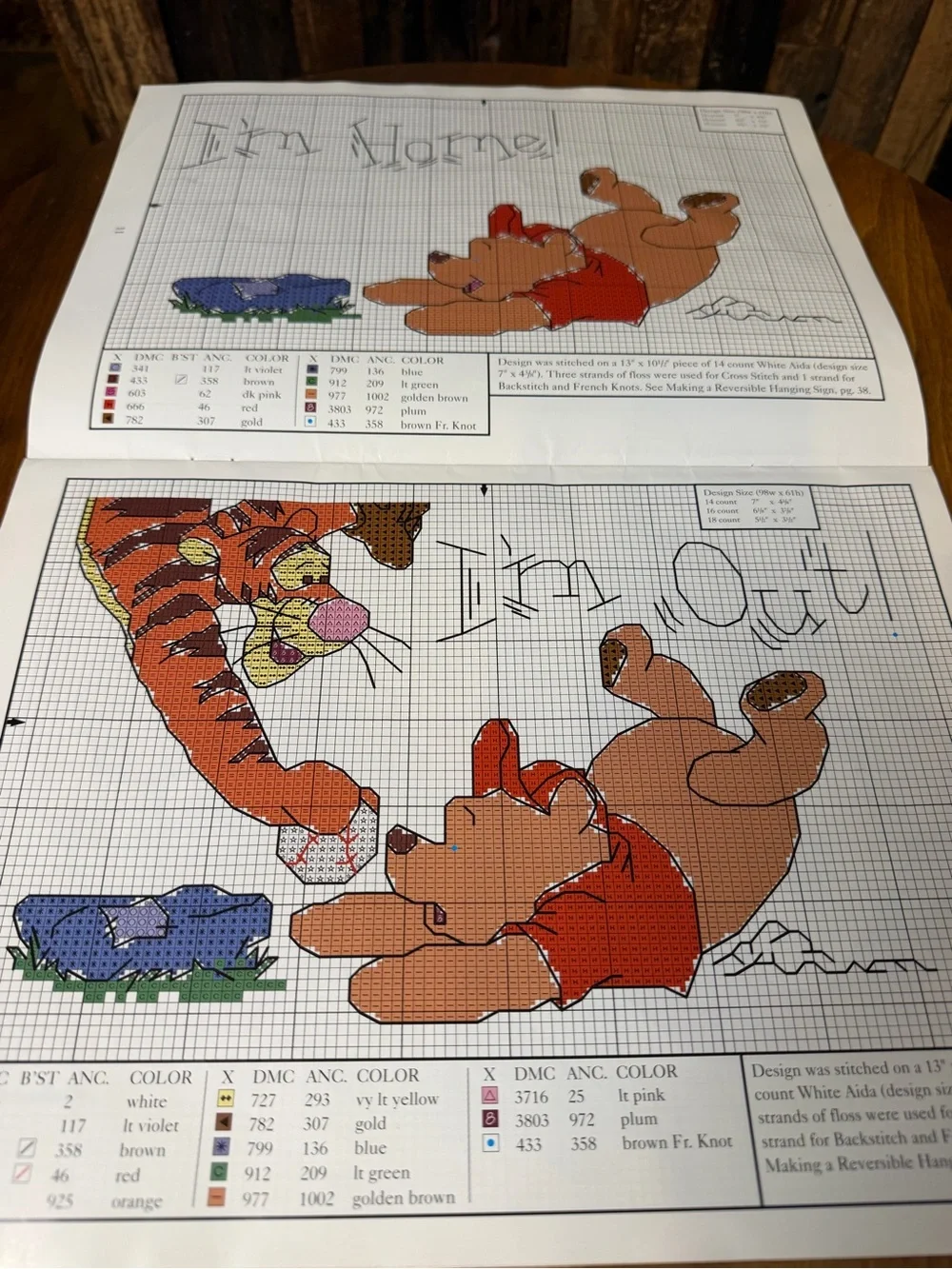 Disney Winnie the Pooh Let’s Be Friends Cross Stitch Pattern Book Leisure Arts 2